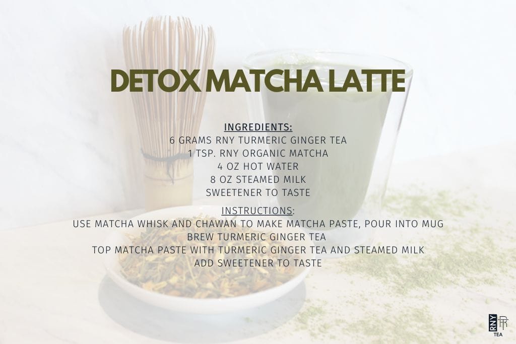 organic matcha detox latte