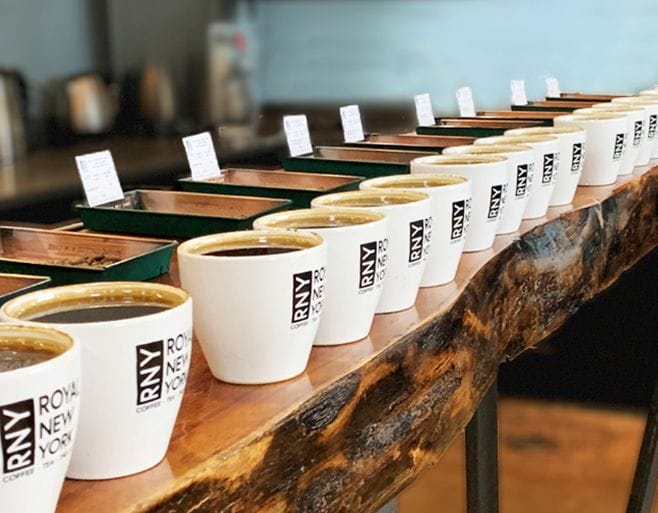 specialty coffee cupping at Royal New York