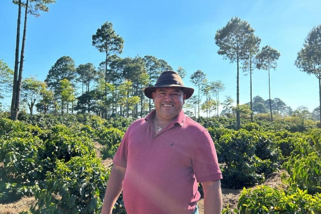 specialty coffee producer Don Oscar on his coffee farm
